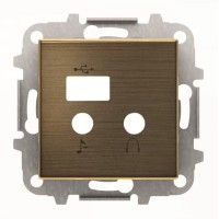 2CLA856830A1201 Накладка для механизма медиа-комбайна арт.9368.3, серия SKY, цвет античная латунь