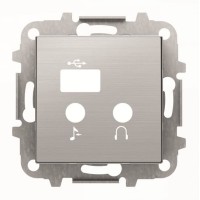 2CLA856830A1401 Накладка для механизма медиа-комбайна арт.9368.3, серия SKY, цвет нержавеющая сталь