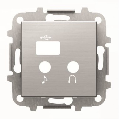 2CLA856830A1401 Накладка для механизма медиа-комбайна арт.9368.3, серия SKY, цвет нержавеющая сталь