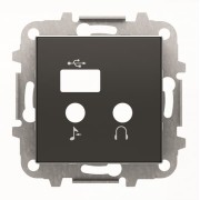 2CLA856830A1501 Накладка для механизма медиа-комбайна арт.9368.3, серия SKY, цвет чёрный барх.