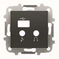 2CLA856830A1501 Накладка для механизма медиа-комбайна арт.9368.3, серия SKY, цвет чёрный барх.