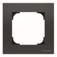 2CLA857100A1501 Рамка 1-постовая, серия SKY, цвет чёрный бархат