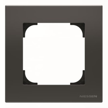 2CLA857100A1501 Рамка 1-постовая, серия SKY, цвет чёрный бархат