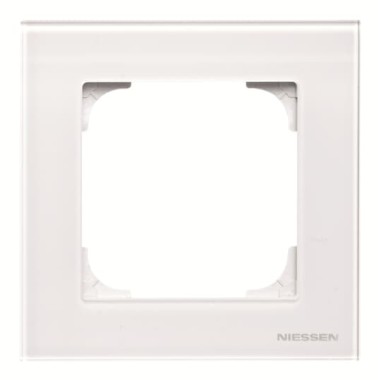 2CLA857100A3001 Рамка 1-постовая, серия SKY, цвет стекло белое