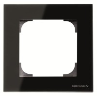 2CLA857100A3101 Рамка 1-постовая, серия SKY, цвет стекло чёрное