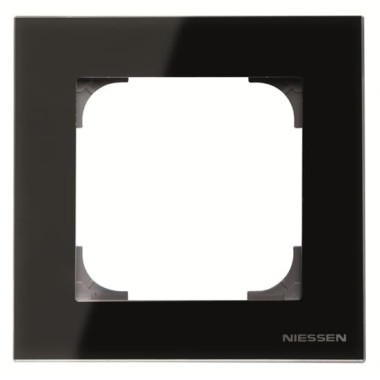 2CLA857100A3101 Рамка 1-постовая, серия SKY, цвет стекло чёрное