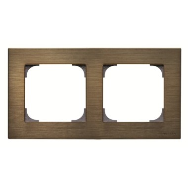 2CLA857200A1201 Рамка 2-постовая, серия SKY, цвет античная латунь