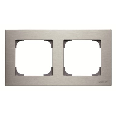 2CLA857200A1401 Рамка 2-постовая, серия SKY, цвет нержавеющая сталь