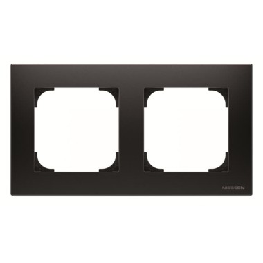 2CLA857200A1501 Рамка 2-постовая, серия SKY, цвет чёрный бархат