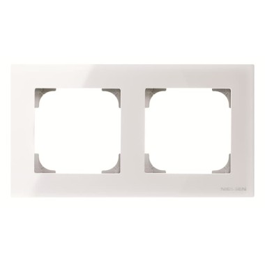 2CLA857200A3001 Рамка 2-постовая, серия SKY, цвет стекло белое