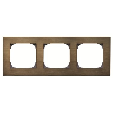 2CLA857300A1201 Рамка 3-постовая, серия SKY, цвет античная латунь