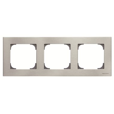 2CLA857300A1401 Рамка 3-постовая, серия SKY, цвет нержавеющая сталь
