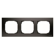 2CLA857300A1501 Рамка 3-постовая, серия SKY, цвет чёрный бархат