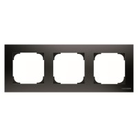 2CLA857300A1501 Рамка 3-постовая, серия SKY, цвет чёрный бархат