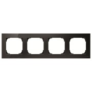 2CLA857400A3101 Рамка 4-постовая, серия SKY, цвет стекло чёрное