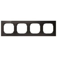 2CLA857400A3101 Рамка 4-постовая, серия SKY, цвет стекло чёрное