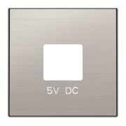 2CLA858500A1401 Накладка для механизмов зарядного устройства USB, арт.8185, серия SKY, цвет нержавеющая сталь