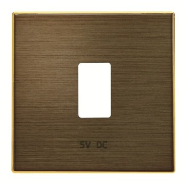 2CLA858520A1201 Накладка для механизма USB зарядного устройства, серия SKY, цвет античная латунь