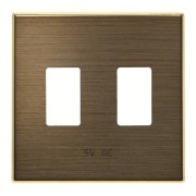 2CLA858530A1201 Накладка для механизма 2хUSB зарядного устройства, серия SKY, цвет античная латунь