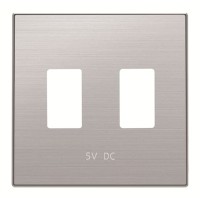 2CLA858530A1401 Накладка для механизма 2хUSB зарядного устройства, серия SKY, цвет нержавеющая сталь