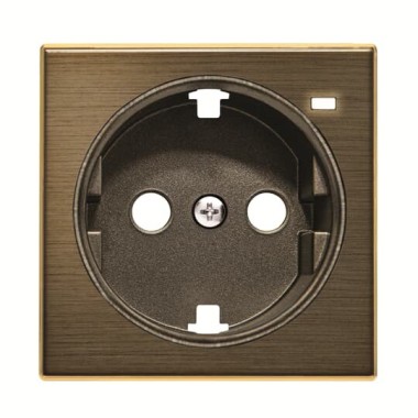 2CLA858880A1201 Накладка для розетки SCHUKO с линзой для контрольной подсветки, серия SKY, цвет античная латунь