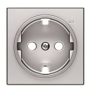 2CLA858880A1301 Накладка для розетки SCHUKO с линзой для контрольной подсветки, серия SKY, цвет серебристый алюминий