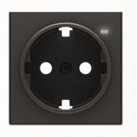 2CLA858880A1501 Накладка для розетки SCHUKO с линзой для контрольной подсветки, серия SKY, цвет чёрный барх.