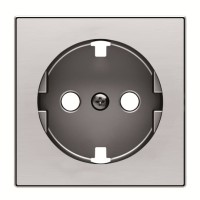 2CLA858890A1401 Накладка для розетки SCHUKO с плоской поверхностью, серия SKY, цвет нержавеющая сталь