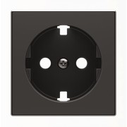 2CLA858890A1501 Накладка для розетки SCHUKO с плоской поверхностью, серия SKY, цвет чёрный барх.
