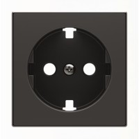 2CLA858890A1501 Накладка для розетки SCHUKO с плоской поверхностью, серия SKY, цвет чёрный барх.