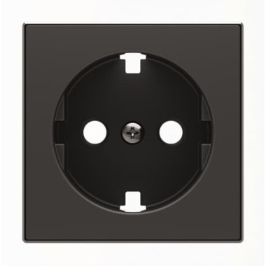 2CLA858890A1501 Накладка для розетки SCHUKO с плоской поверхностью, серия SKY, цвет чёрный барх.