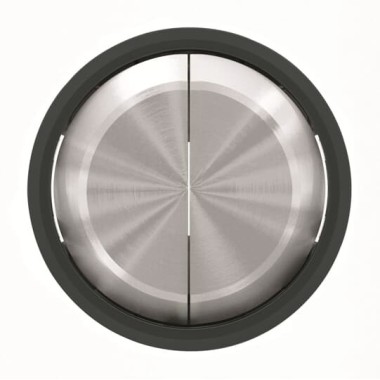 2CLA861100A1501 Клавиша для 2-клавишных выключателей/переключателей/кнопок, серия SKY Moon, кольцо чёрное стекло