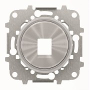 2CLA861810A1401 Накладка для 1-го суппорта/разъёма типа 2017... или 2018..., со стальным суппортом, серия SKY Moon, кольцо хром