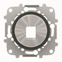 2CLA861810A1501 Накладка для 1-го суппорта/разъёма типа 2017... или 2018..., со стальным суппортом, серия SKY Moon, кольцо чёрное стекло