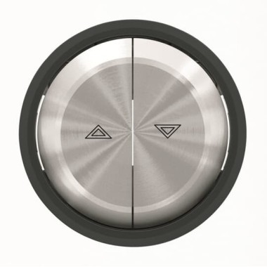 2CLA864400A1501 Клавиша для механизма выключателя жалюзи 8144 и 8144.1, серия SKY Moon, кольцо чёрное стекло