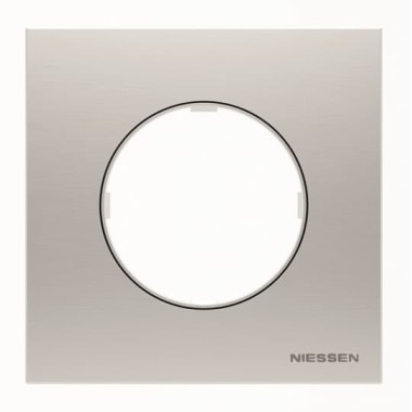 2CLA867100A4001 Рамка 1-постовая, серия SKY Moon, цвет нержавеющая сталь