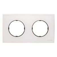 2CLA867200A3001 Рамка 2-постовая, серия SKY Moon, цвет стекло белое