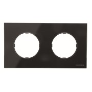 2CLA867200A3101 Рамка 2-постовая, серия SKY Moon, цвет стекло чёрное