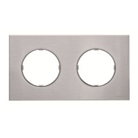 2CLA867200A4001 Рамка 2-постовая, серия SKY Moon, цвет нержавеющая сталь