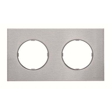 2CLA867200A4001 Рамка 2-постовая, серия SKY Moon, цвет нержавеющая сталь