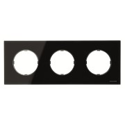 2CLA867300A3101 Рамка 3-постовая, серия SKY Moon, цвет стекло чёрное