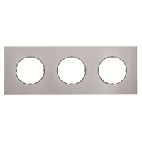 2CLA867300A4001 Рамка 3-постовая, серия SKY Moon, цвет нержавеющая сталь