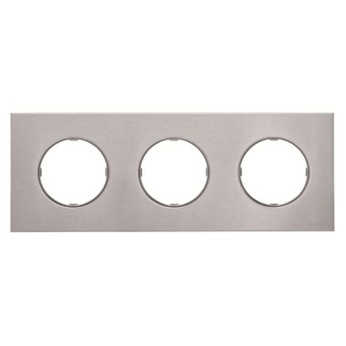 2CLA867300A4001 Рамка 3-постовая, серия SKY Moon, цвет нержавеющая сталь