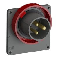 2CMA101260R1000 Вилка с прямым фланцем Easy&Safe 216EBU9W,16A,2P+E,IP67,9ч