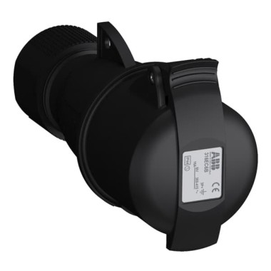 2CMA103582R1000 Розетка кабельная Easy&Safe 316EC6B,16А,3P+E,IP44,6ч,черн