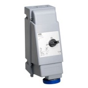 2CMA162828R1000 Розетка для тяжелых условий с выключателем и механической блокировкой 263MVS6WH, 63A, 2P+E, IP67, 6ч