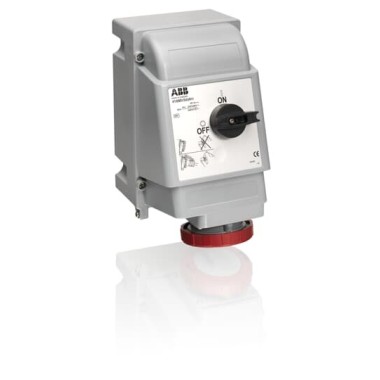 2CMA163264R1000 Розетка для тяжелых условий с выключателем и механической блокировкой 316MVS6WH, 16A, 3P+E, IP67, 6ч