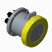 2CMA167372R1000 Розетка панельная с прямым унифицированным фланцем 263RU4W, 63A, 2P+E, IP67, 4ч