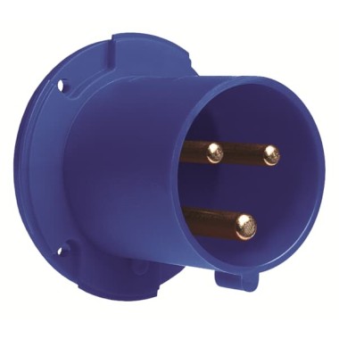 2CMA167212R1000 Вилка панельная с прямым фланцем 263BU6, 63A, 2P+E, IP44, 6ч