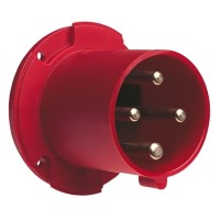 2CMA167222R1000 Вилка панельная с прямым фланцем 363BU6, 63A, 3P+E, IP44, 6ч